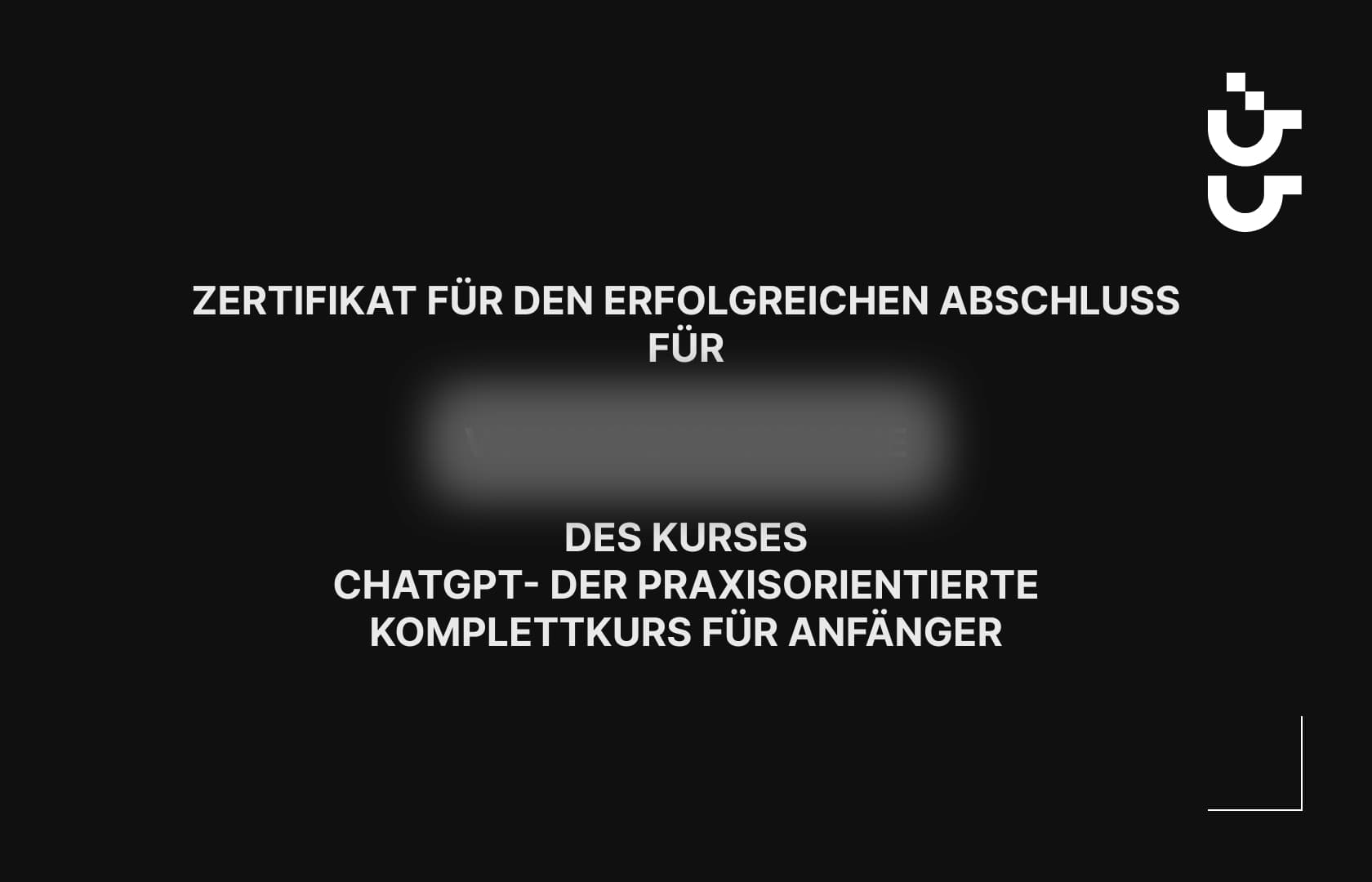 Zertifiziert Weiterkommen